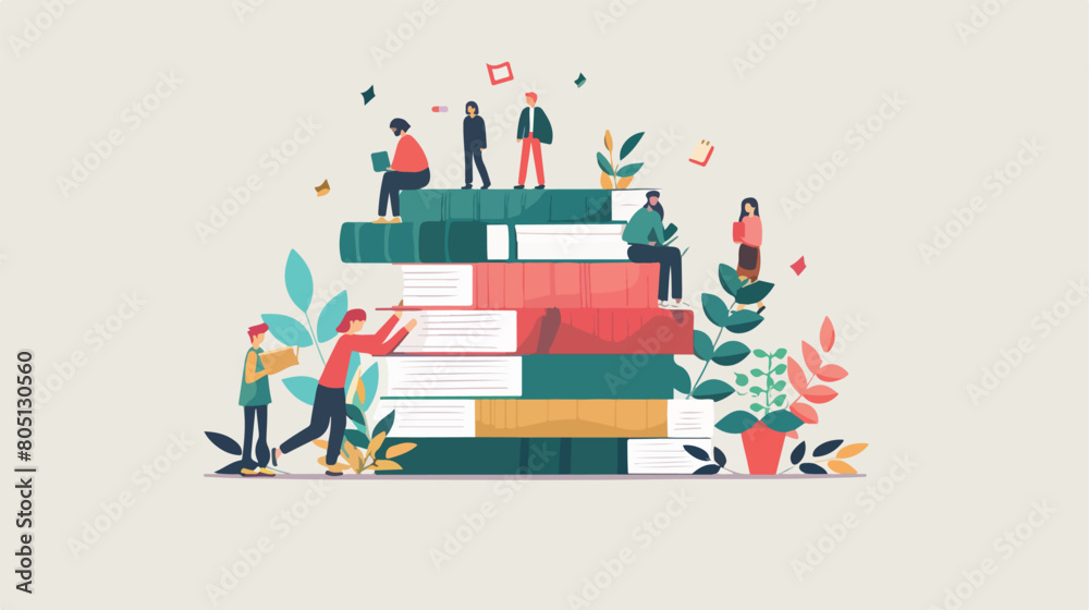 Learning and reading. Concept illustration for education