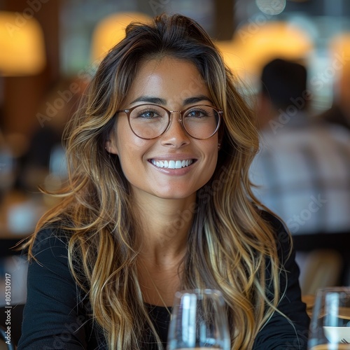 Woman Sitting at Table With Glass of Wine