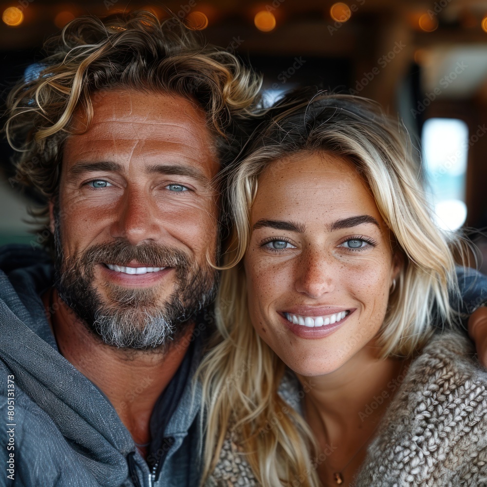 Smiling Man and Woman Smiling Man and Woman