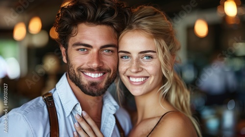 Smiling Man and Woman