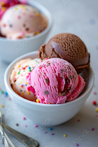 National Ice Cream Day. Treats for Independence Day holiday on July 4. Image for cafe menu  Banner