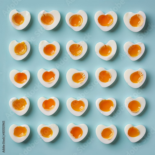 A plate of perfectly cooked hardboiled eggs, ideal for a quick and protein-packed snack or meal. AI generative.