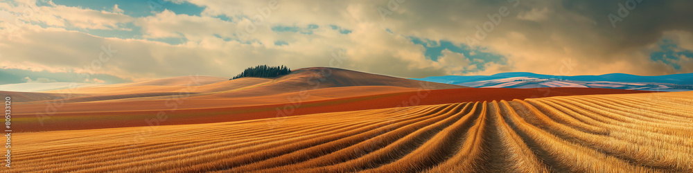 Fototapeta premium Photo of an agricultural field