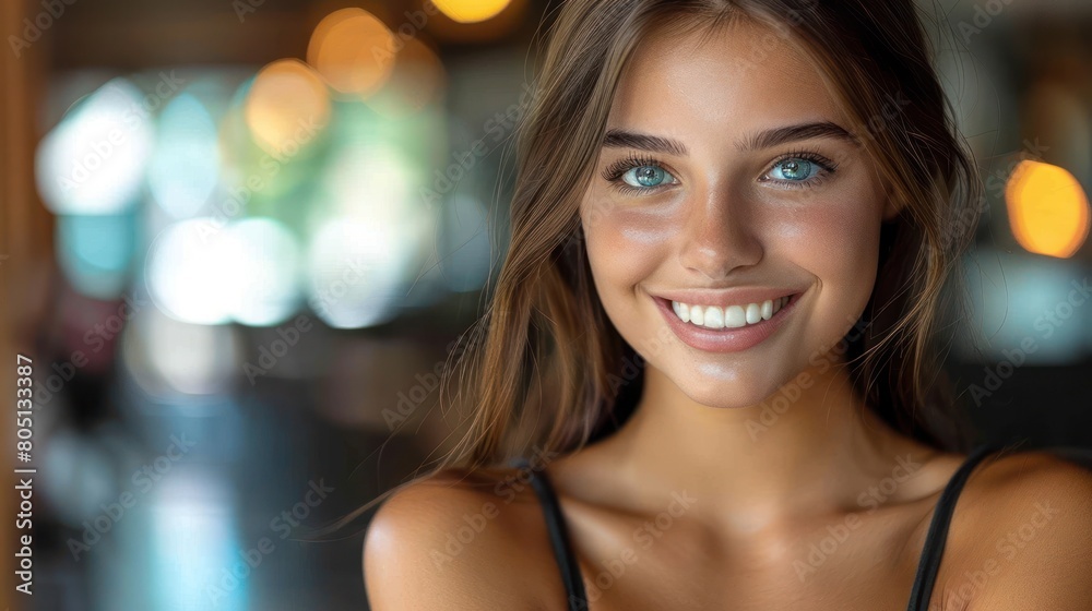 Young Woman With Blue Eyes Posing Young Woman With Blue Eyes Posing