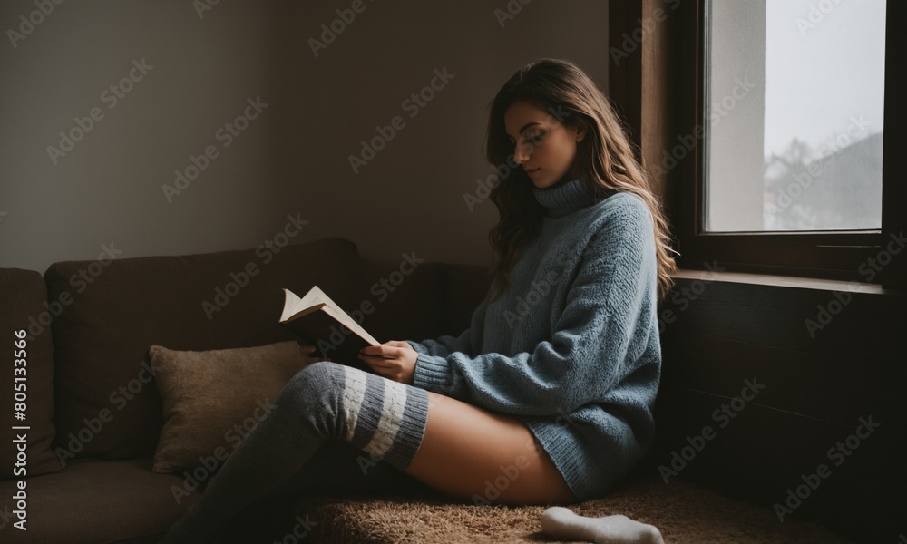 Cozy Window Reading Moment Cozy Window Reading Moment