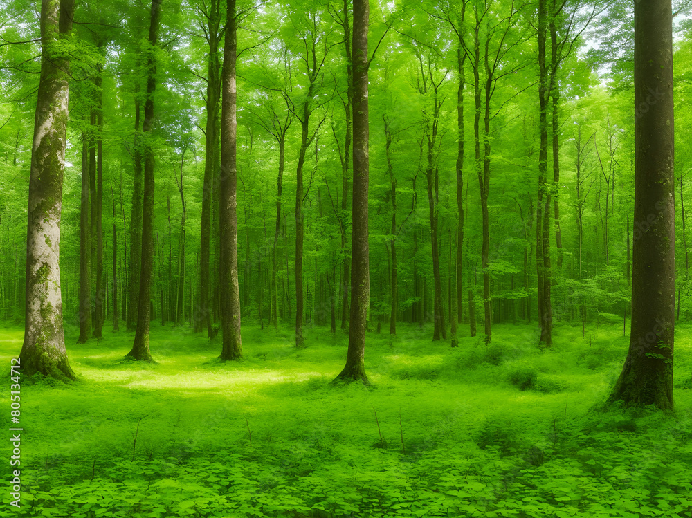 Fototapeta premium forest in the morning