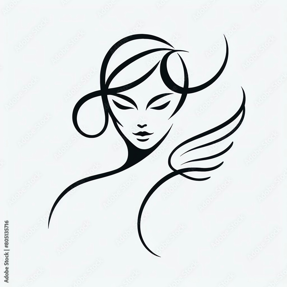 woman silhouette face with wing, generative ai woman silhouette face with wing, generative ai
