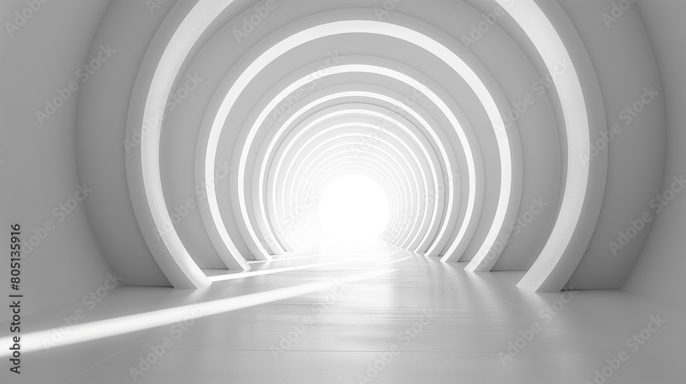 3D illustration a cylinder tunnel formed. Generative ai illustration. 3D illustration a cylinder tunnel formed. Generative ai illustration.