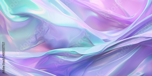 Wallpaper Mural Abstract of pink, blue and green texture silk material pattern wave surface in aesthetics style background scene Torontodigital.ca