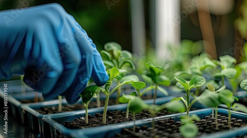 a biologist conducts experiments on plants