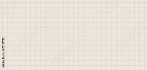  paper texture. Beige background. Notebook with checkered background. 