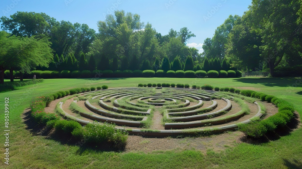 Arial view green grass nature Circle architecture art public park garden. Arial view green grass nature Circle architecture art public park garden.