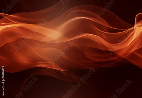 Abstract background with waves of smoke in dark brown color on a white background, vector illustration. Seamless texture