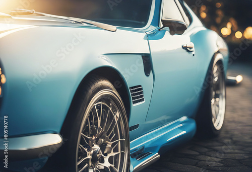 'sport blue coupe auto automobile automotive buttons background car concept chrome door drive design control economical efficiency energy fuel fast generic gear graphic isolated'