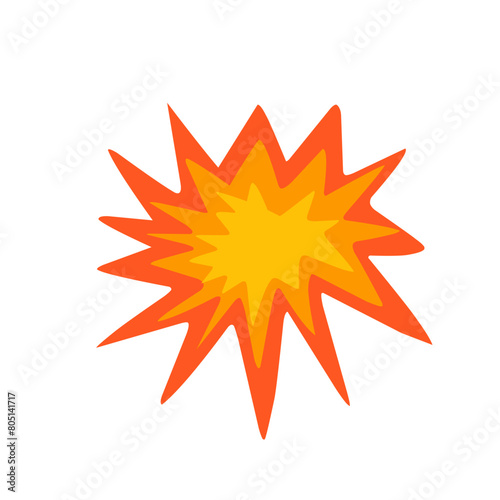 Vector illustration of a collision emoticon