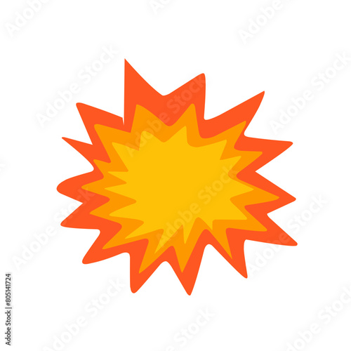 Vector illustration of a collision emoticon