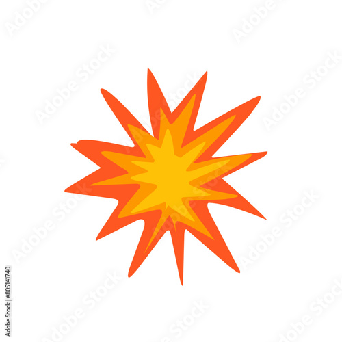Vector illustration of a collision emoticon
