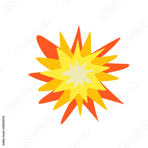 Vector illustration of a collision emoticon