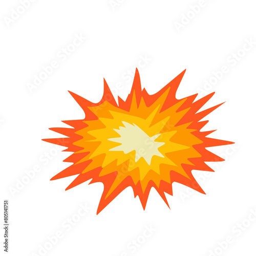 Vector illustration of a collision emoticon