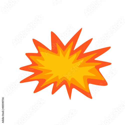 Vector illustration of a collision emoticon
