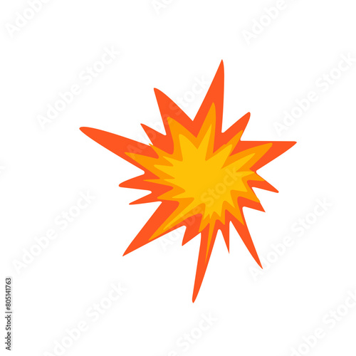 Vector illustration of a collision emoticon