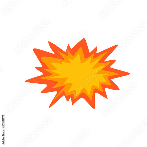 Vector illustration of a collision emoticon