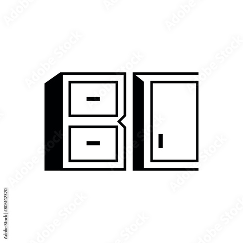 BC cabinet simple logo design vector, furniture logo template