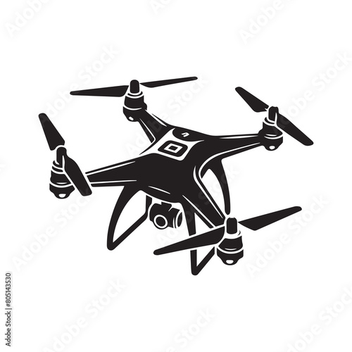 drone silhouette vector illustration 