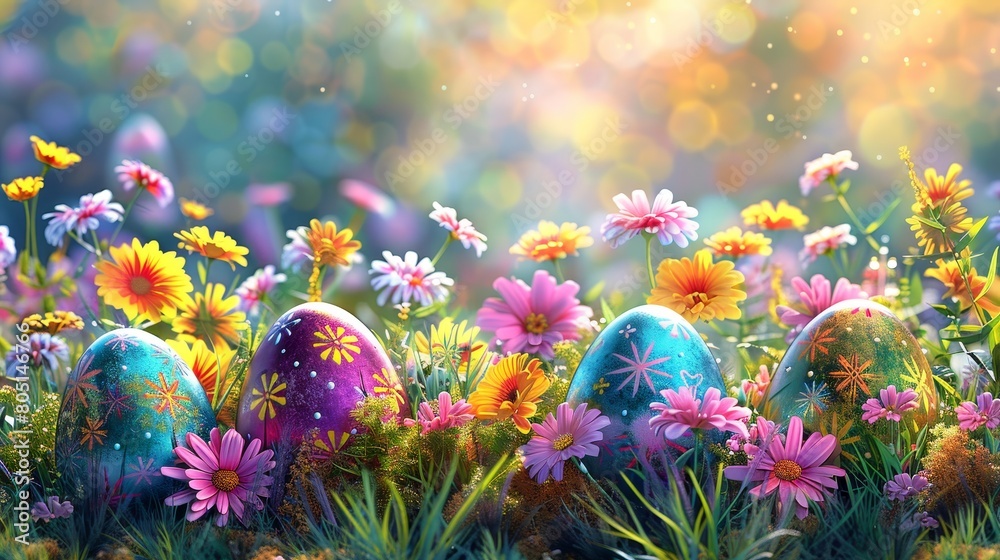 Seasonal and Holiday Themes Easter: An illustration capturing the essence of Easter