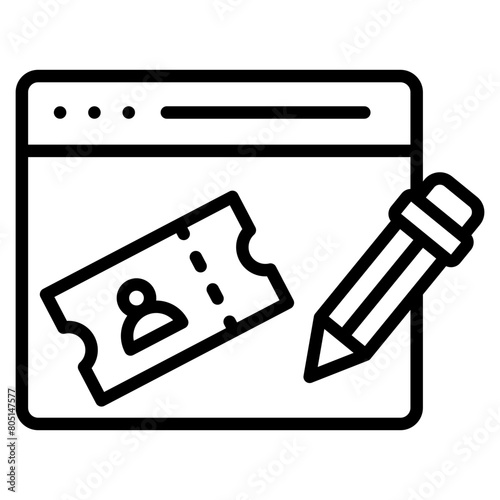 Event Registration  Icon Element For Design