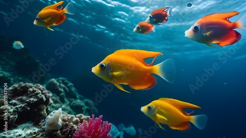 fish in aquarium fishes inside water, fishes on screensaver, colorful fish