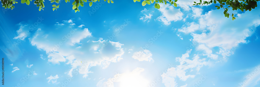 blue sky with white cloud background