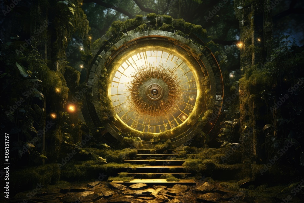 Portal of Echoes Countdown: A mystical portal emitting echoes from other realms, counting down to a dimensional shift. Portal of Echoes Countdown: A mystical portal emitting echoes from other realms, counting down to a dimensional shift.