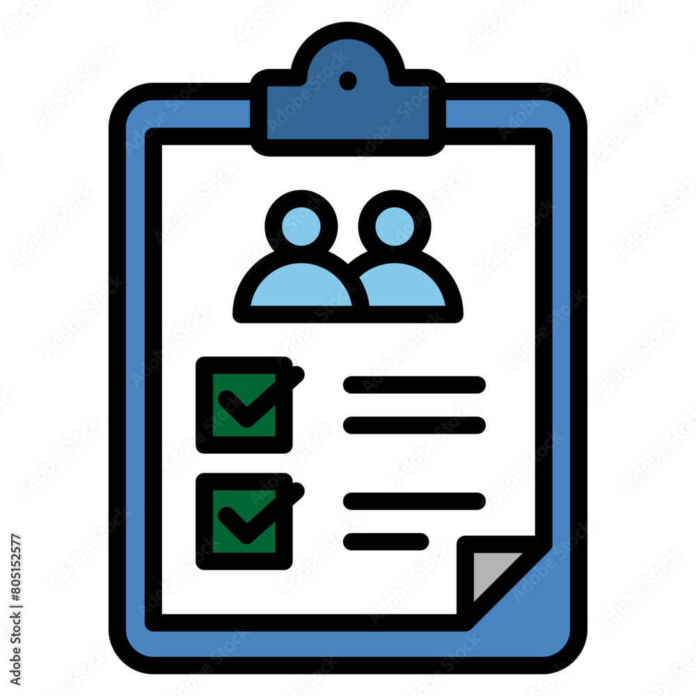 Attendant List Icon Element For Design Attendant List Icon Element For Design