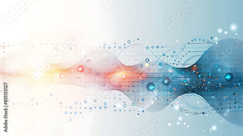 Vector Background with Abstract Tech Communication Concept.