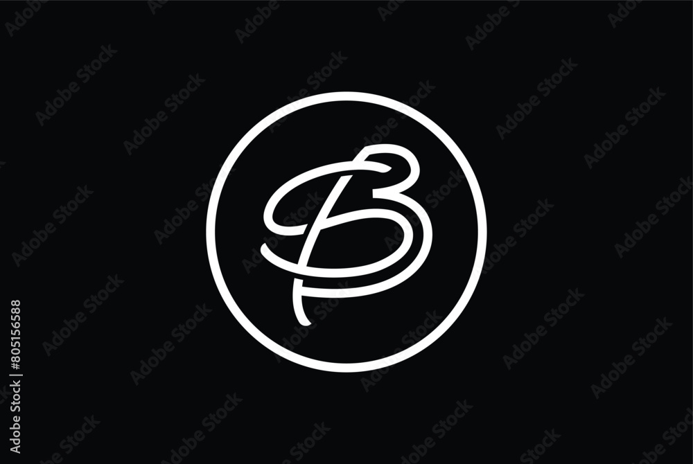 Letter S and B monogram logo design vector. Simple letter SB circular monogram logo design concept Letter S and B monogram logo design vector. Simple letter SB circular monogram logo design concept