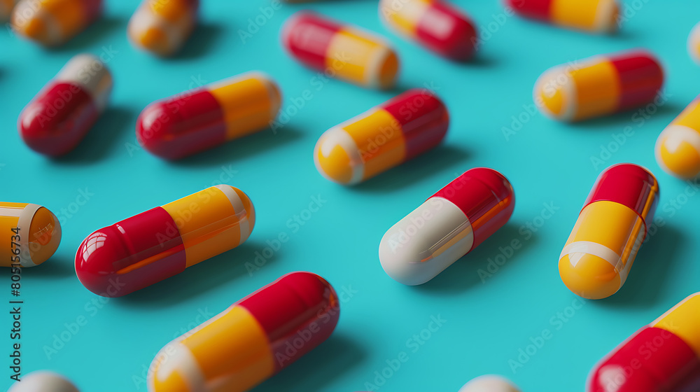 Antibiotic Pill Capsules: Healthcare and Medical Concept Antibiotic Pill Capsules: Healthcare and Medical Concept