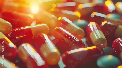 Antibiotic Pill Capsules: Healthcare and Medical Concept