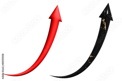 Growing chart business economic arrow bar. Concept of sales arrow moving up chart.