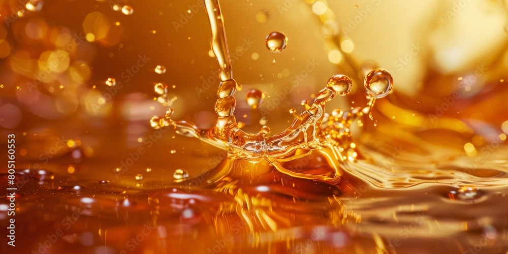 A splash of liquid with a splash of light reflecting off it A splash of liquid with a splash of light reflecting off it