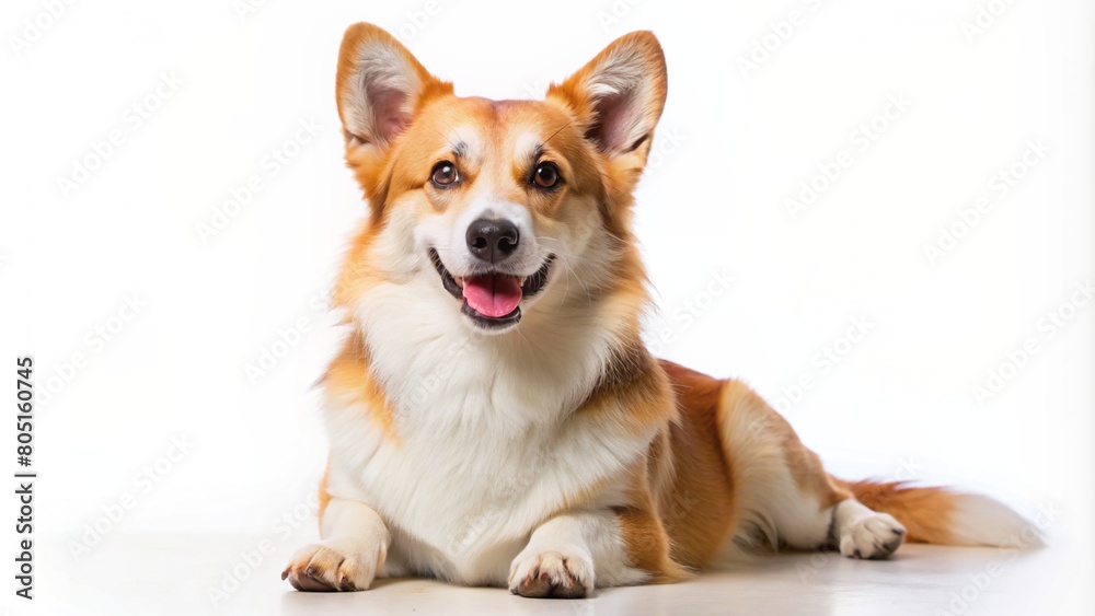 Dog white background