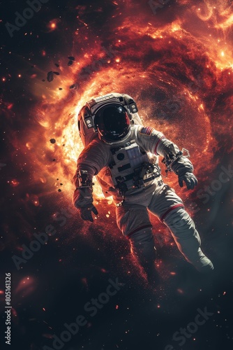 Astronaut Man in Space Suit