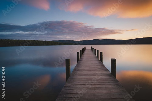 sunrise over the lake