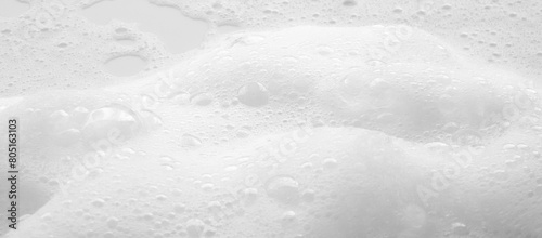 Abstract white soap foam bubbles texture background