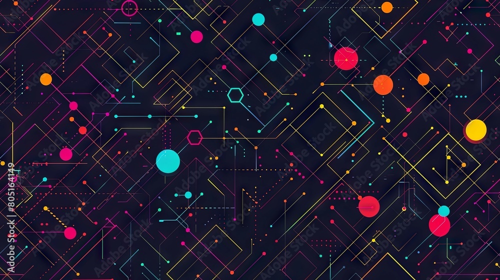 This startup tech pattern wallpaper showcases a modern and abstract ...