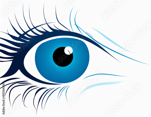 blue Logo Eye. Vector