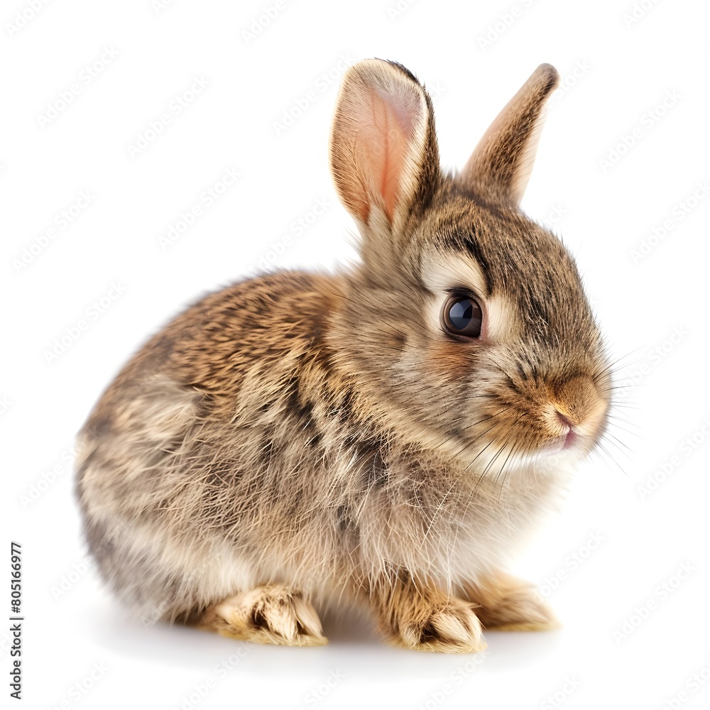Fototapeta premium rabbit isolated on white Generative AI