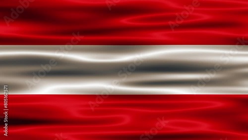 Flag of Austria waving on a loopable 4K animation. Austria flag video waving in wind. Realistic Austrian Flag background. Austria Flag Looping Closeup. Austrian national Sign. photo