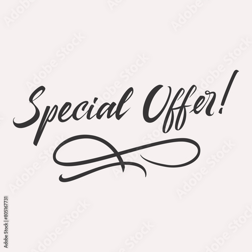 Special Offer Lettering Discount card