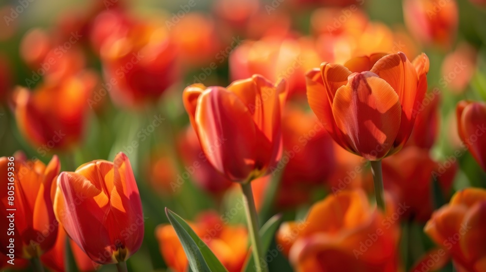 close up of tulips in full bloom in a tulip field in the netherlands close up of tulips in full bloom in a tulip field in the netherlands